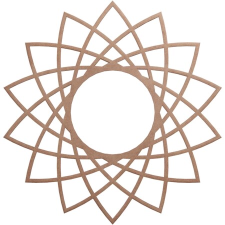 Ekena Millwork Eleanor Wood Fretwork Pierced Ceiling Medallion, Wood (Paint Grade), 22"OD x 8 1/2"ID x 3/8"T CMWP22X22X0375EAMF